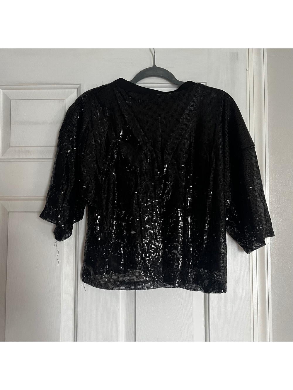Gameday Couture Commanders Black Sequin Top Size Large - Picture 7 of 7